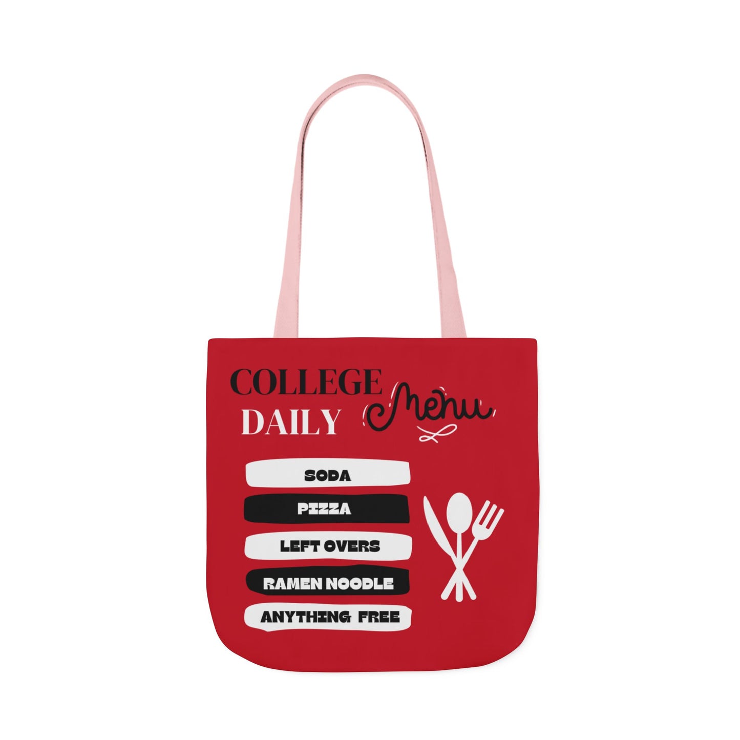 Funny Student Red Canvas Tote Bag