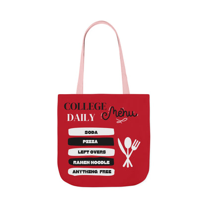 Funny Student Red Canvas Tote Bag