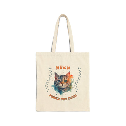 Cat lovers Cotton Canvas Tote Bag