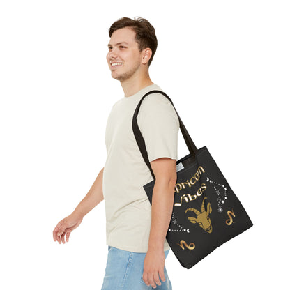Capricorn Vibes Tote Bag — Zodiac Birthday Gift (December 22–January 19)