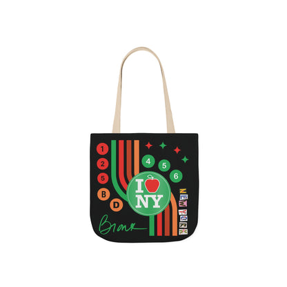 Personalized initial NY Retro Subway Canvas Tote — Colorful Graphic Market Bag