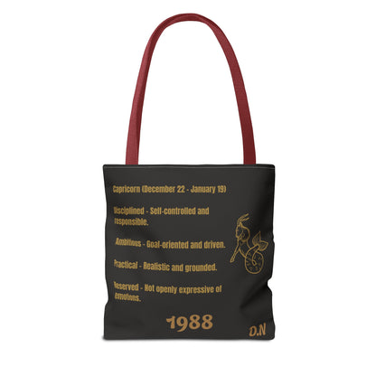 Capricorn Vibes Tote Bag — Zodiac Birthday Gift (December 22–January 19)