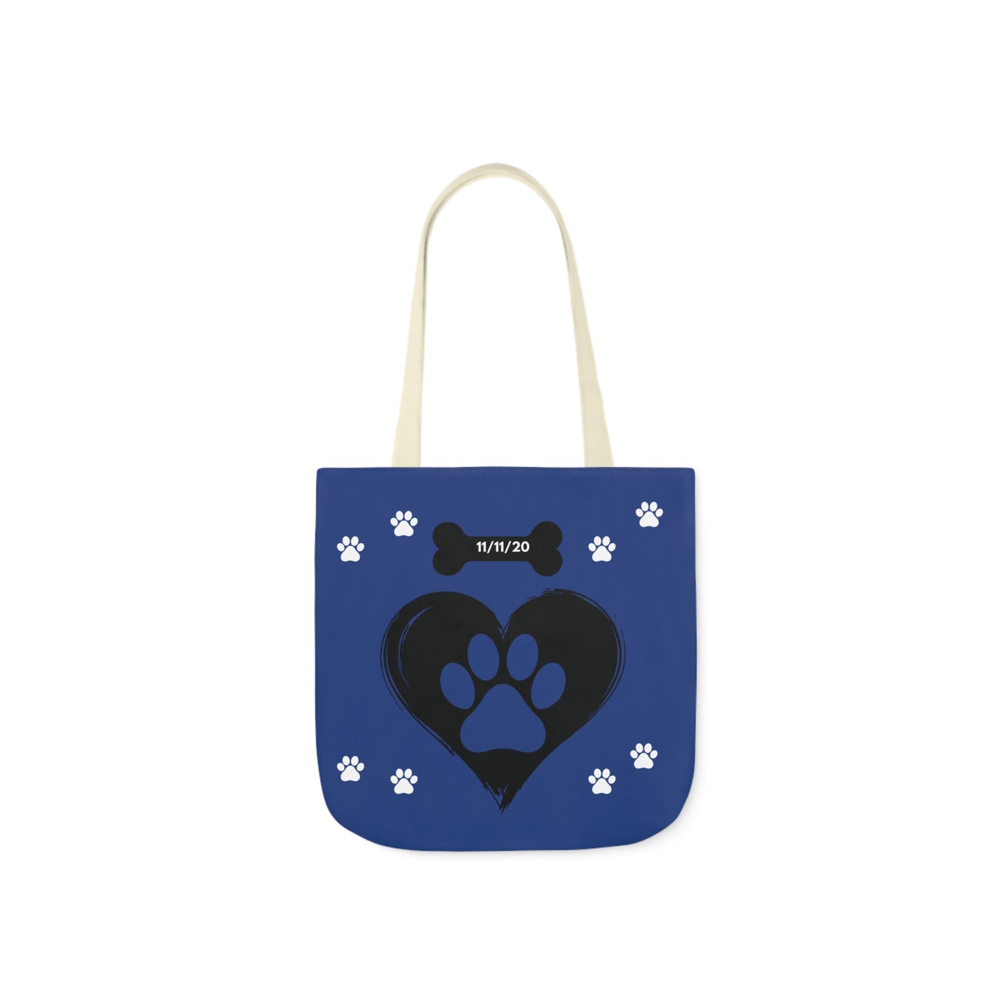 Blue Personalized Dog Canvas Tote Bag