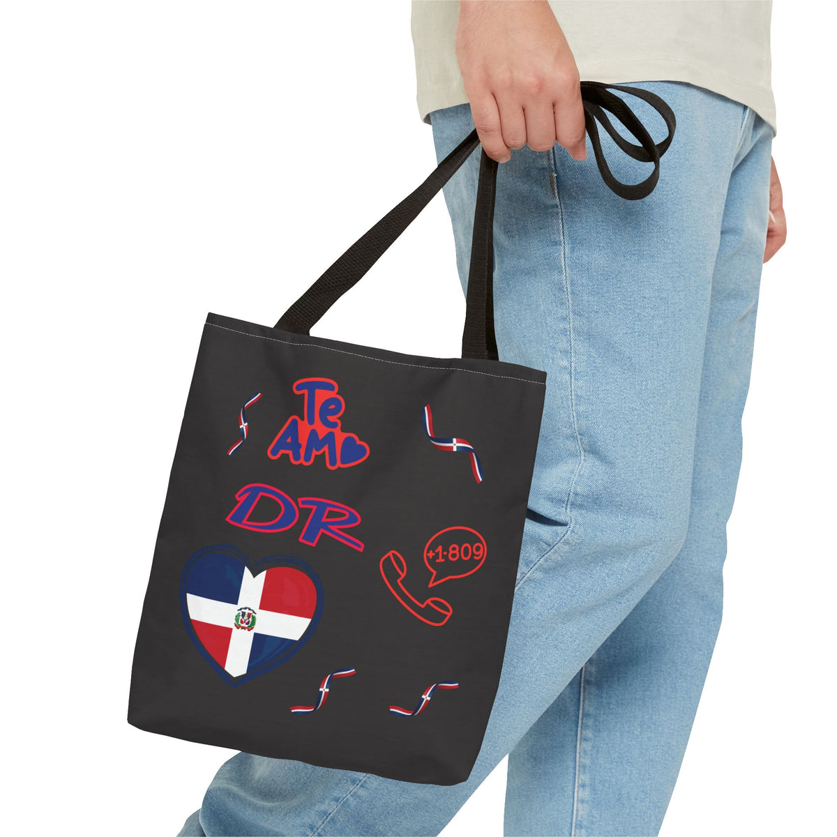 Personalized Initials & D.O.B Dominican Republic CanvasTote Bag