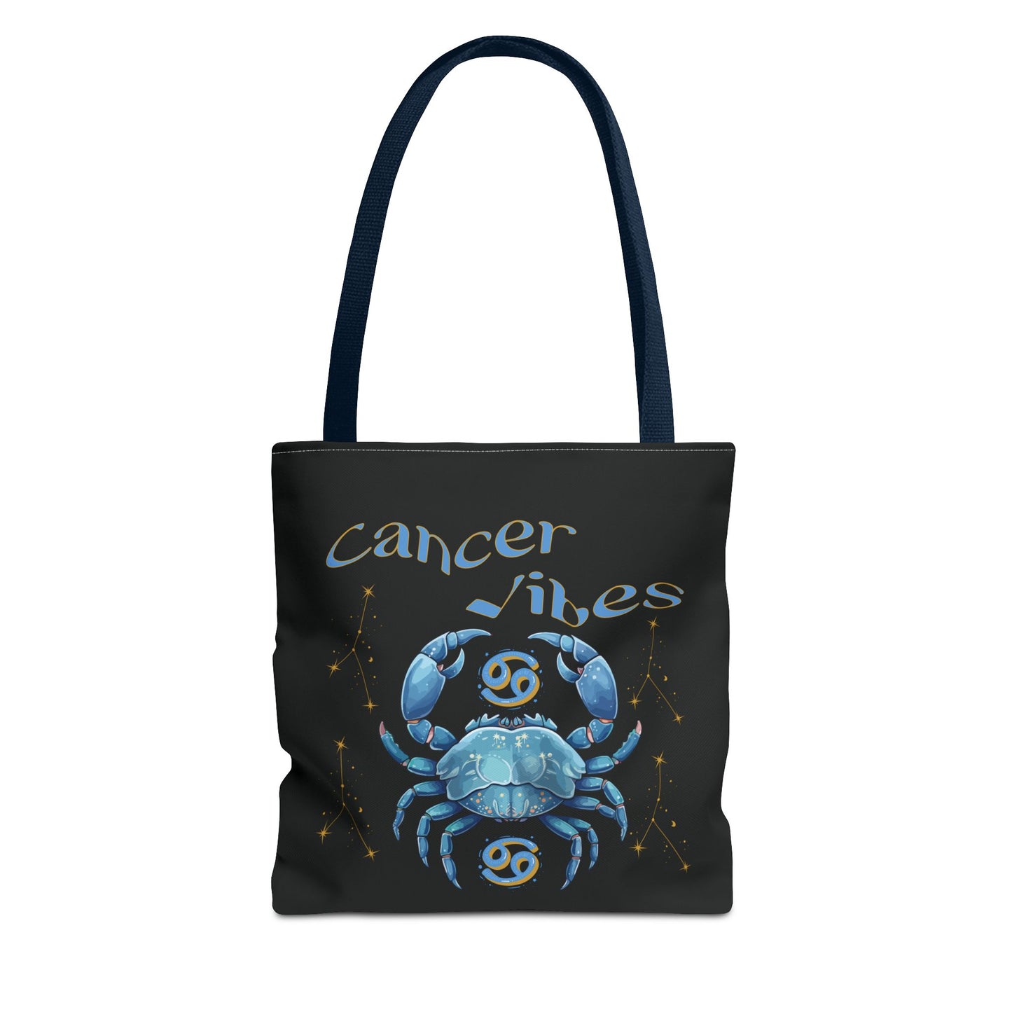 Black Zodiac Cancer Tote Bag