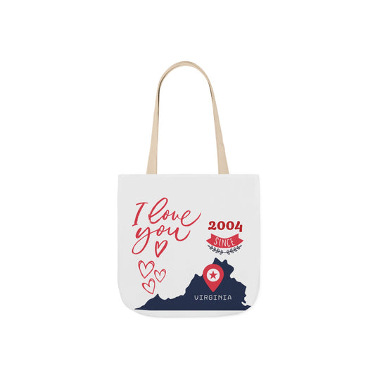 Canvas Tote Bag - Virginia Design with 5-Color Straps