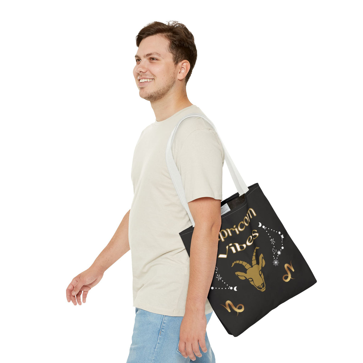 Capricorn Vibes Tote Bag — Zodiac Birthday Gift (December 22–January 19)