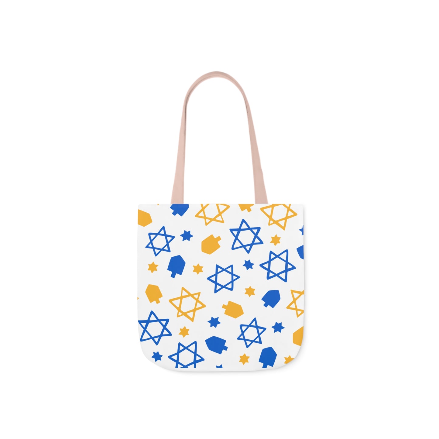 Blue and White Hanukkah Canvas Tote Bag