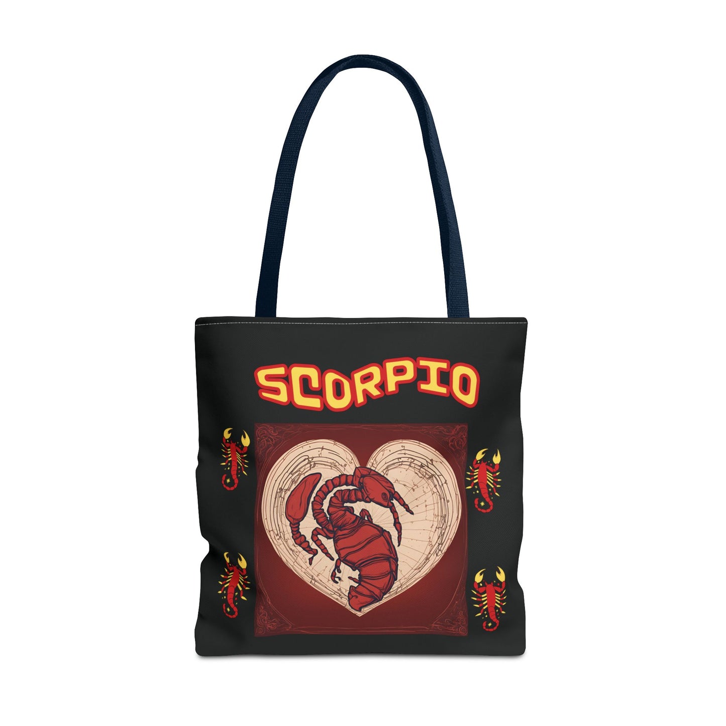 Black Zodiac Scorpio Tote Bag