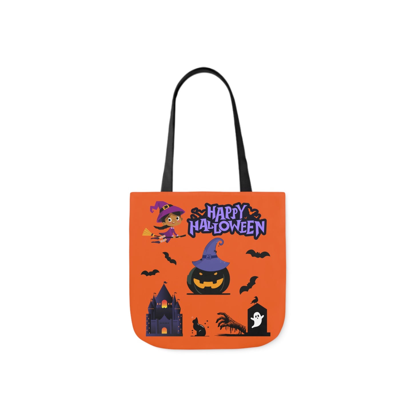 Holloween Canvas Tote Bag, 5-Color Straps