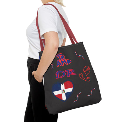 Personalized Initials & D.O.B Dominican Republic CanvasTote Bag