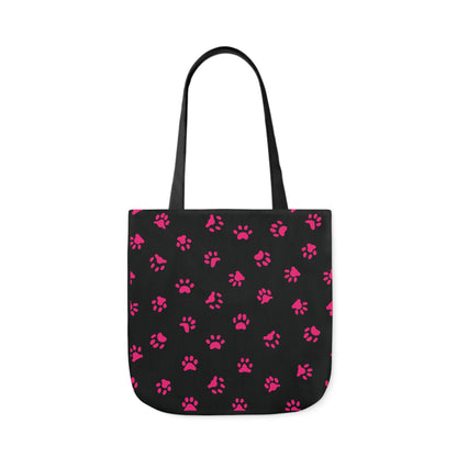 Black Personalized Cat Canvas Tote Bag