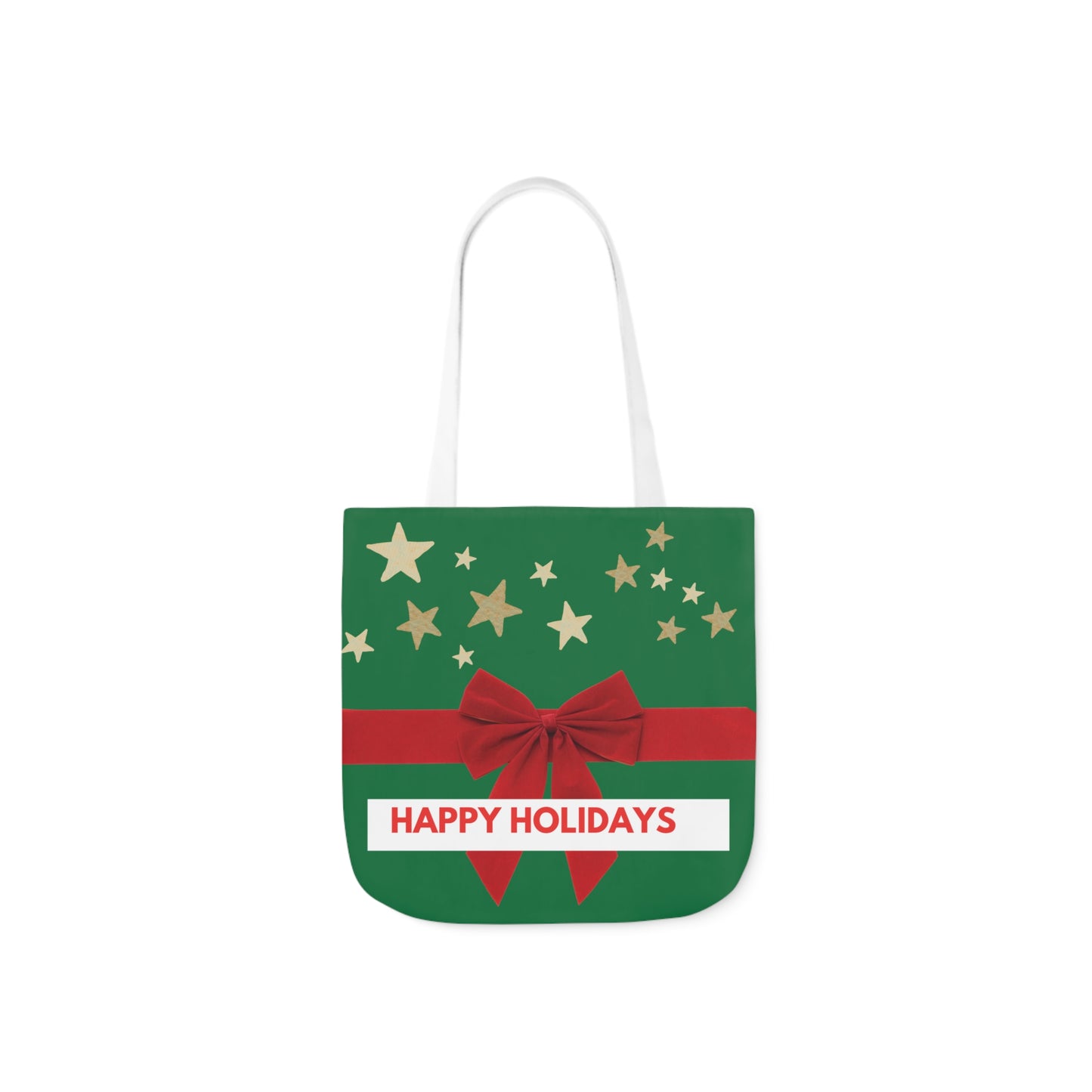 Green Christmas Personalized Dog Canvas Tote Bag