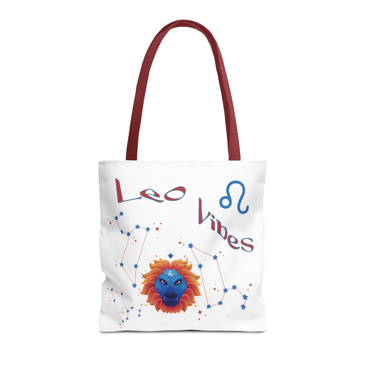 Personalized Year & Initial, Leo Vibes Zodiac White Tote Bag