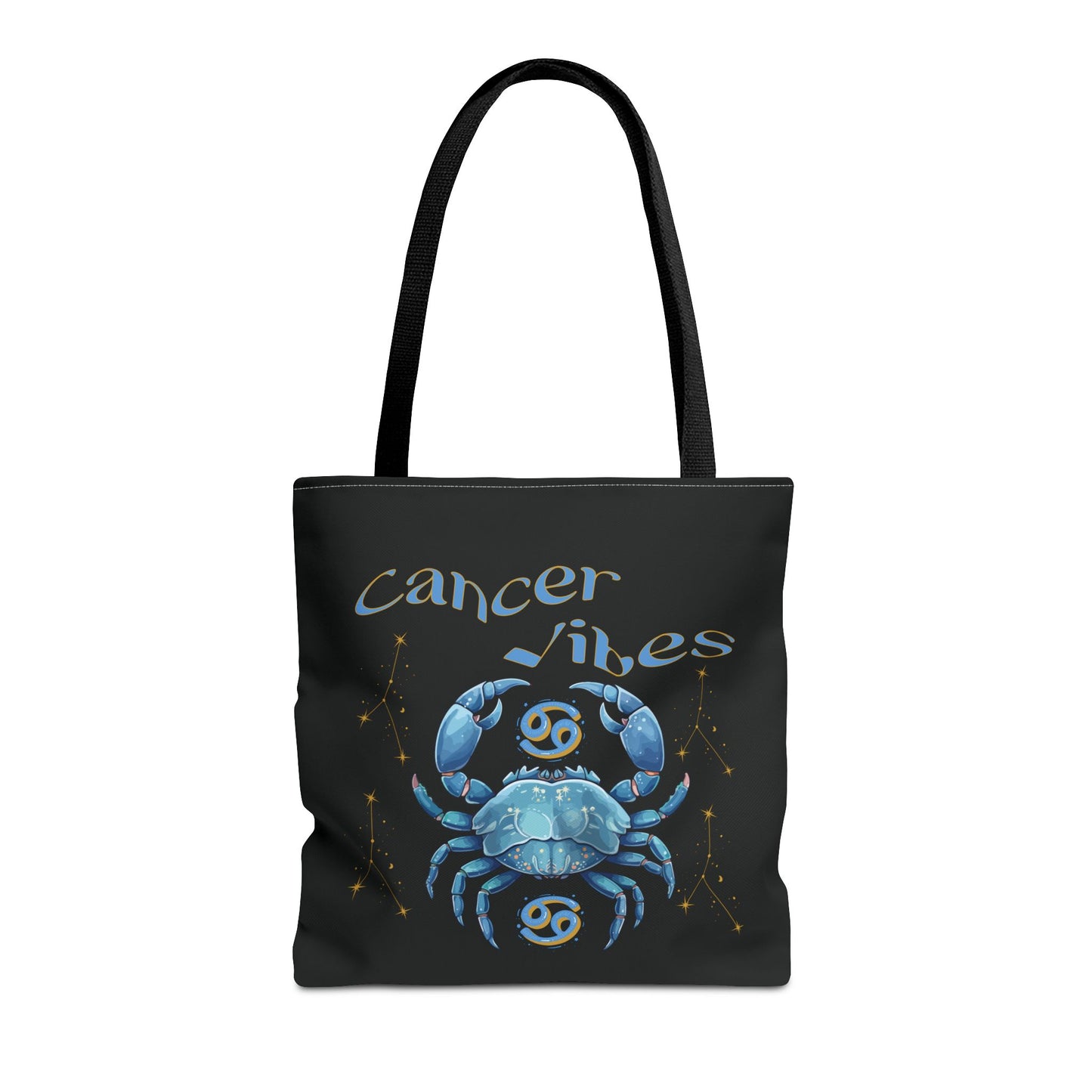 Black Zodiac Cancer Tote Bag