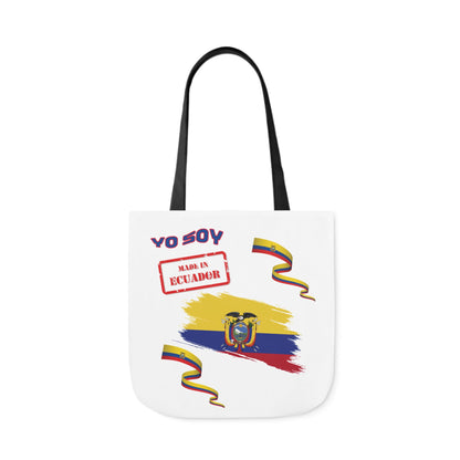Ecuadorian Pride Canvas Tote Bag with 5-Color Straps – Te Amo & Yo Soy Designs