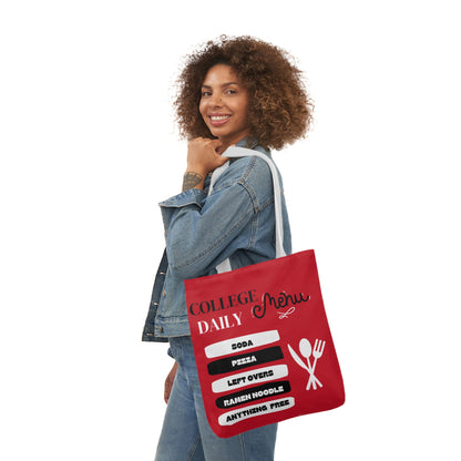 College Canvas Tote Bag, 5-Color Straps