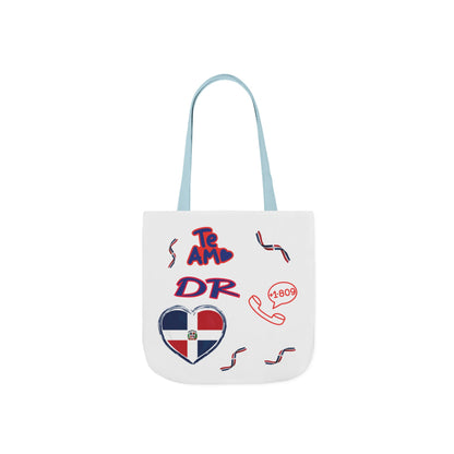 Personalized D.O.B & intinial,Dominican Republic Heart Canvas Tote —