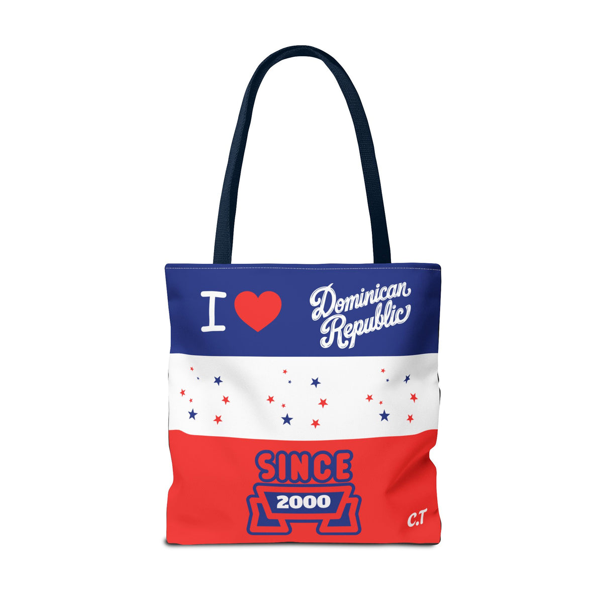 Personalized Initials & D.O.B Dominican Republic CanvasTote Bag