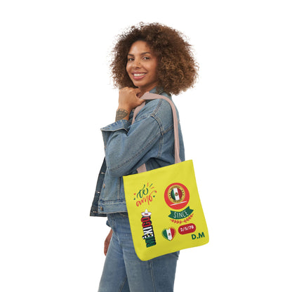 Personalized Mexican Theme Black Canvas Tote Bag