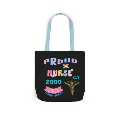 Personalized Nurse Initial Canvas Tote Bag — Custom Initial & Year Started as Nurse