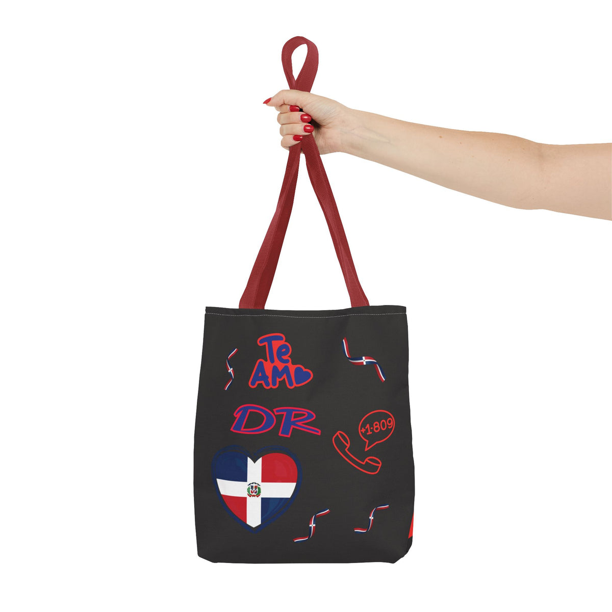 Personalized Initials & D.O.B Dominican Republic CanvasTote Bag