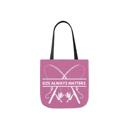 Fishing Canvas Pink Tote Bag