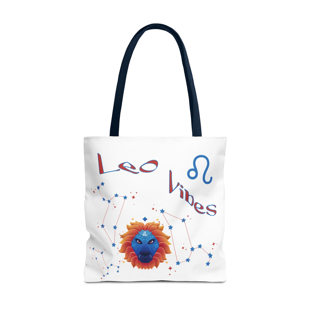 Personalized Year & Initial, Leo Vibes Zodiac White Tote Bag