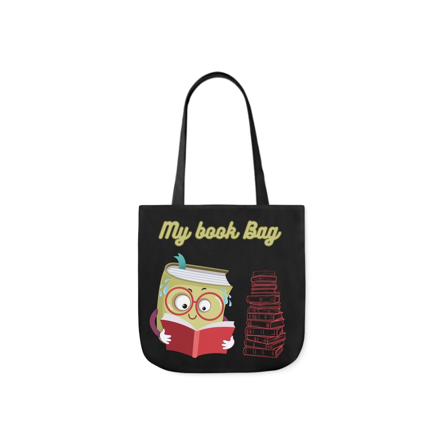 Book bag Canvas Tote Bag, 5-Color Straps