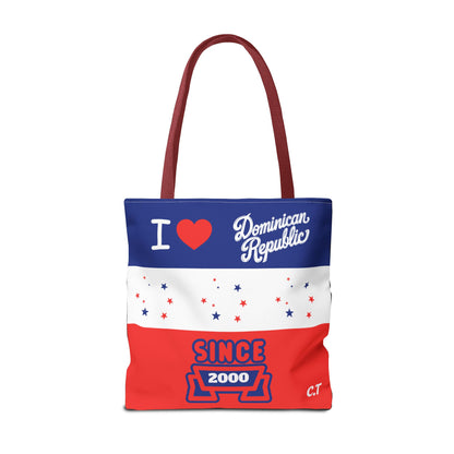 Personalized Initials & D.O.B Dominican Republic CanvasTote Bag