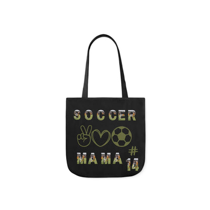 Soccer mom Canvas Tote Bag, 5-Color Straps