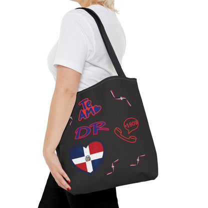 Personalized Initials & D.O.B Dominican Republic CanvasTote Bag