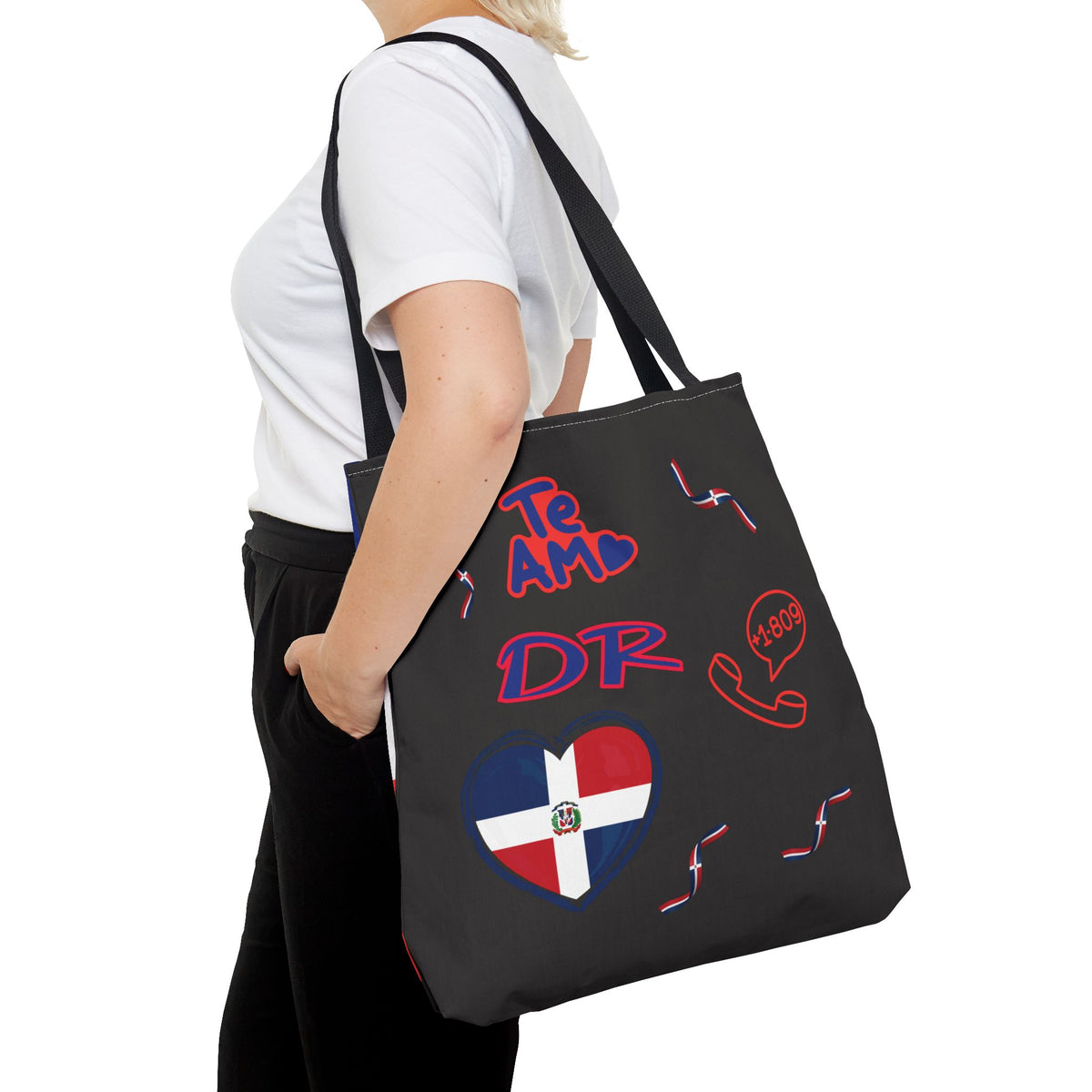 Personalized Initials & D.O.B Dominican Republic CanvasTote Bag