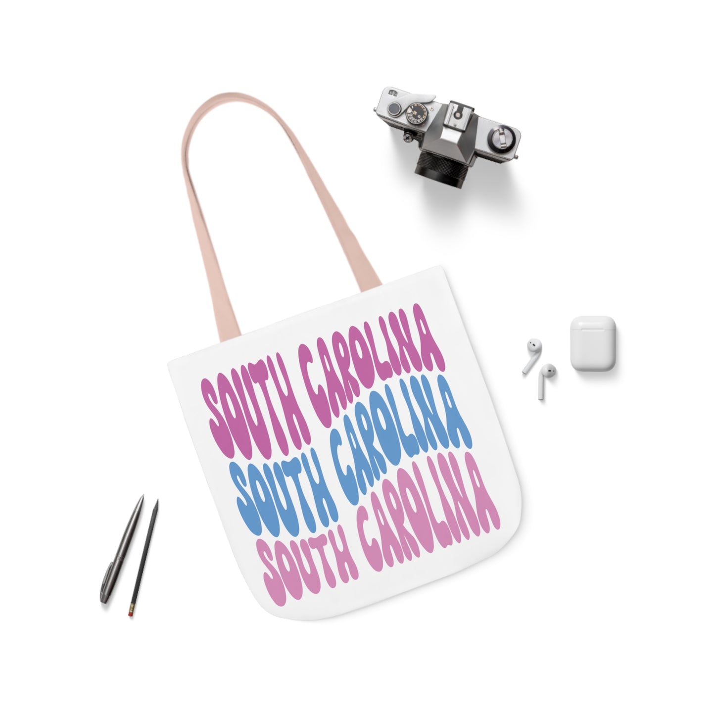 South Carolina Canvas Tote Bag, 5-Color Straps