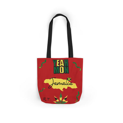 Personalized D.O.B & Initial Jamaica Theme Canvas Tote Bag