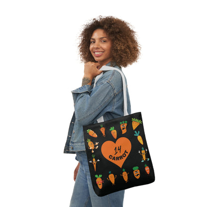 Carrot theme Canvas Tote Bag, 5-Color Straps