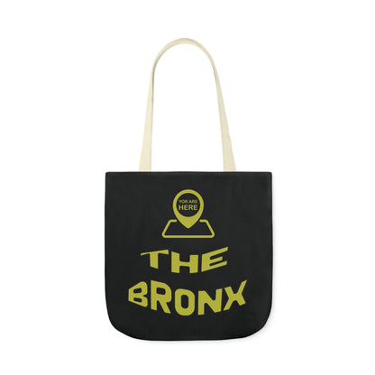 Canvas Tote Bag - Black Personalized City with Map Design