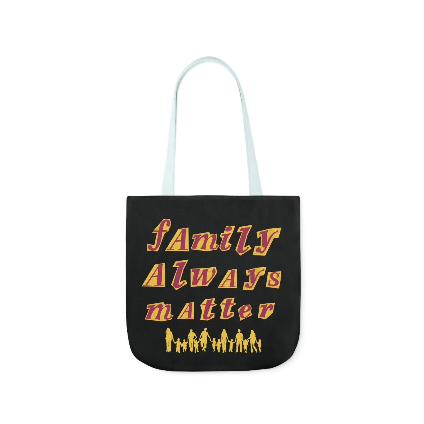 Canvas Tote Bag, Black Family Tic Tac Toe Design