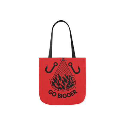 Fishing Canvas Red Tote Bag