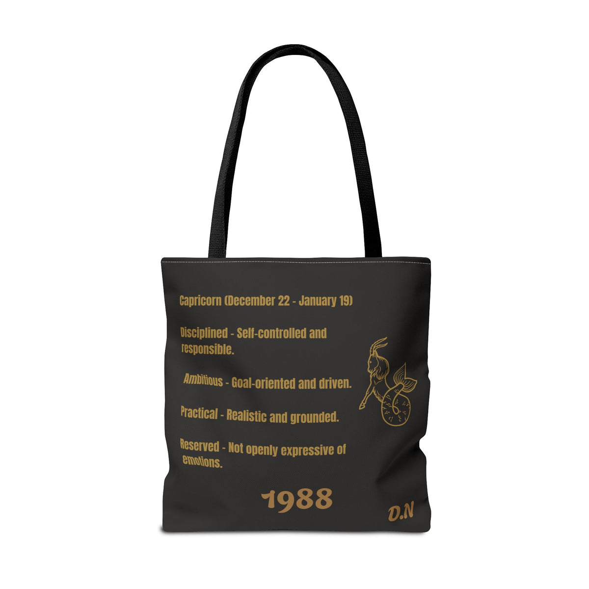 Capricorn Vibes Tote Bag — Zodiac Birthday Gift (December 22–January 19)