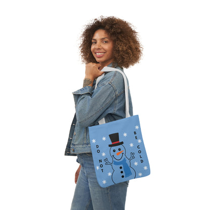 Blue Snowman Tote Bag