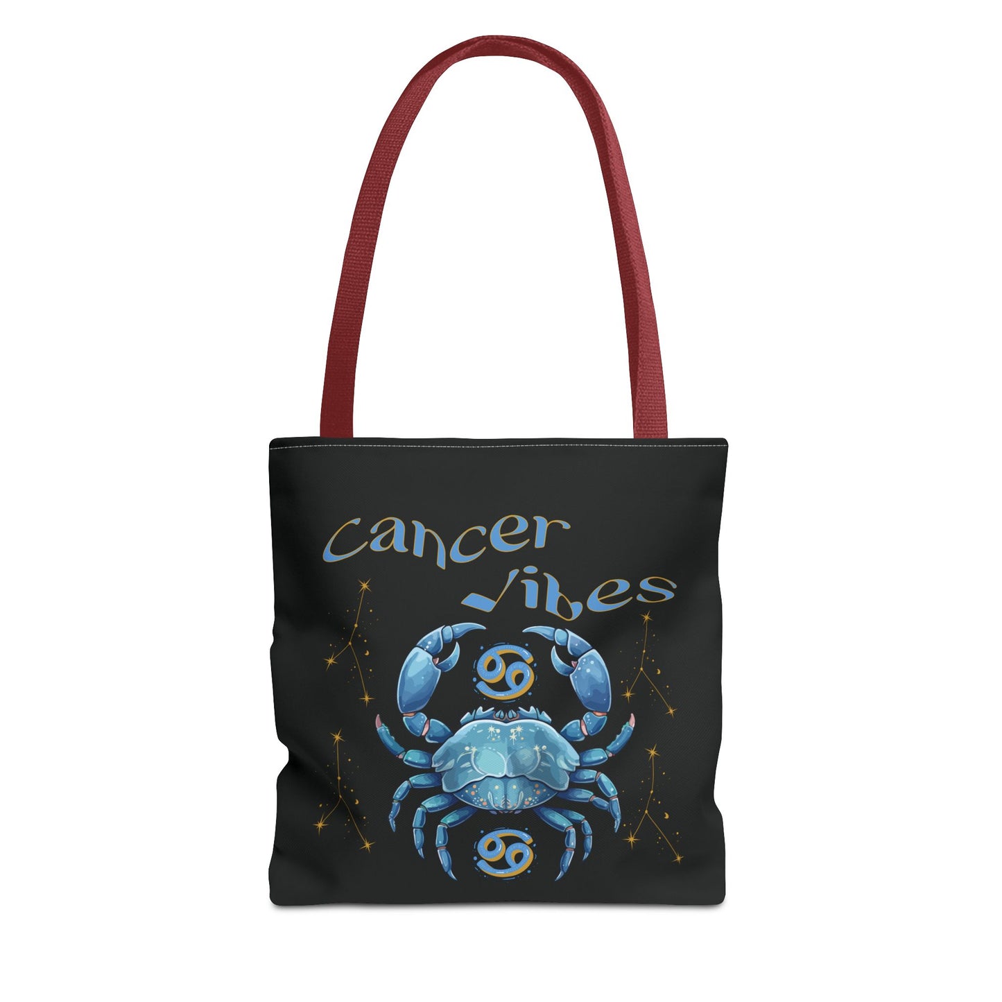 Black Zodiac Cancer Tote Bag