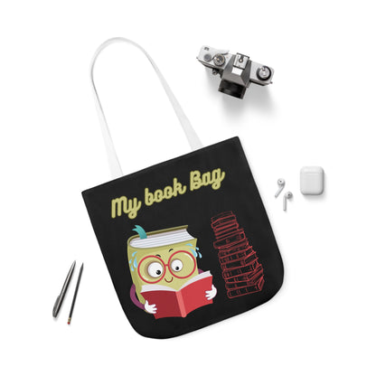 Book bag Canvas Tote Bag, 5-Color Straps