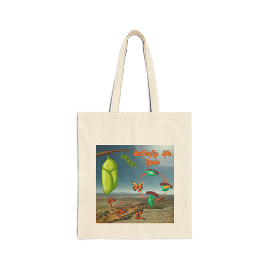 Caterpillar Cotton Canvas Tote Bag