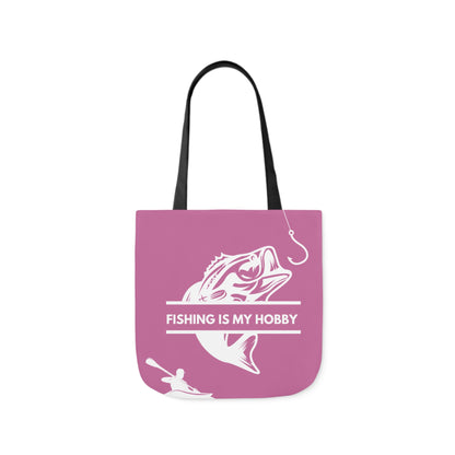 Fishing Canvas Pink Tote Bag