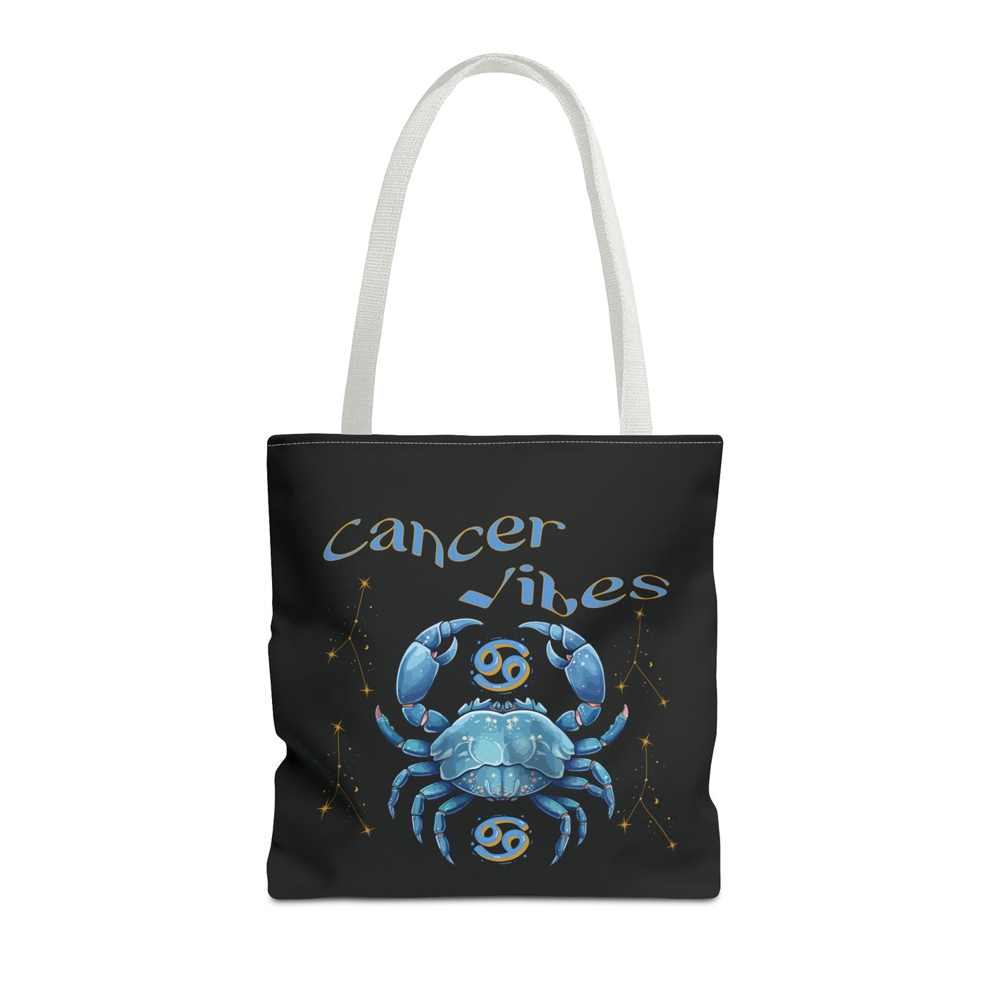 Black Zodiac Cancer Tote Bag