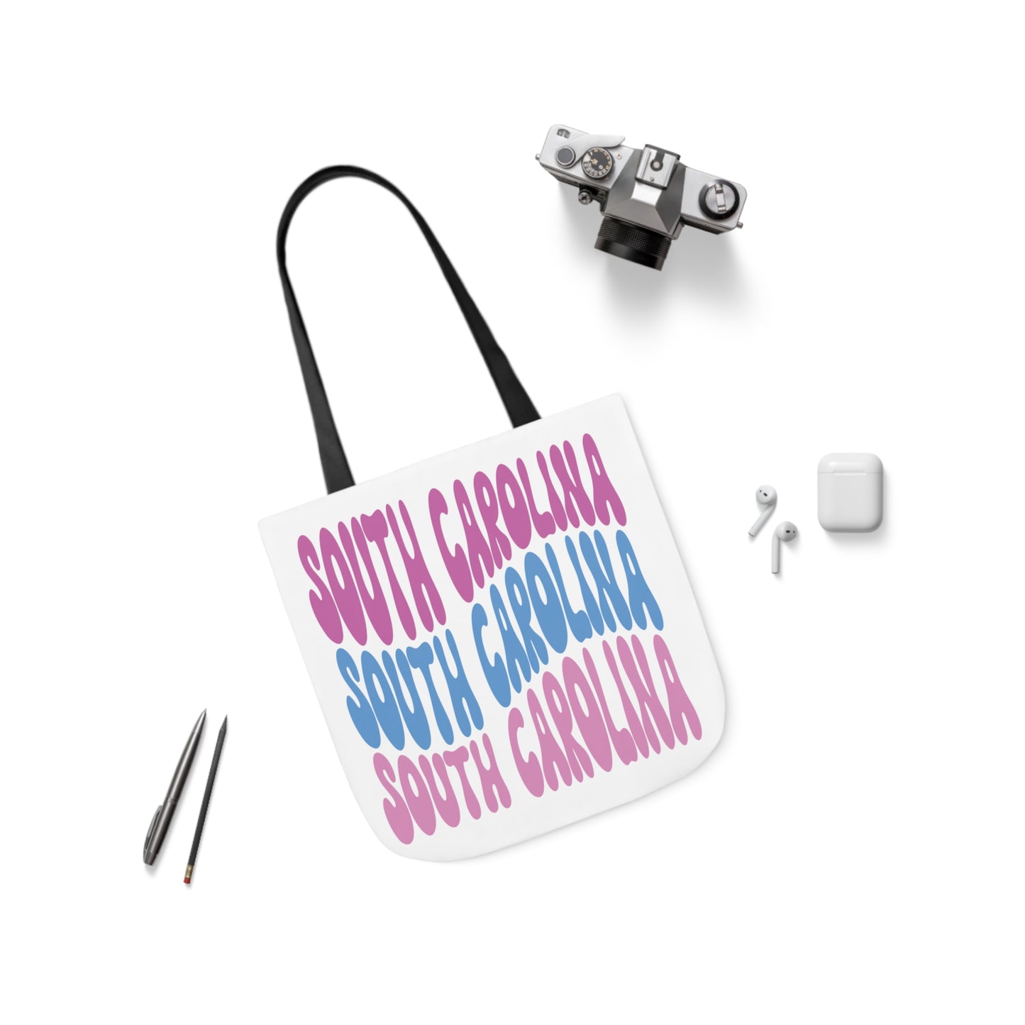 South Carolina Canvas Tote Bag, 5-Color Straps