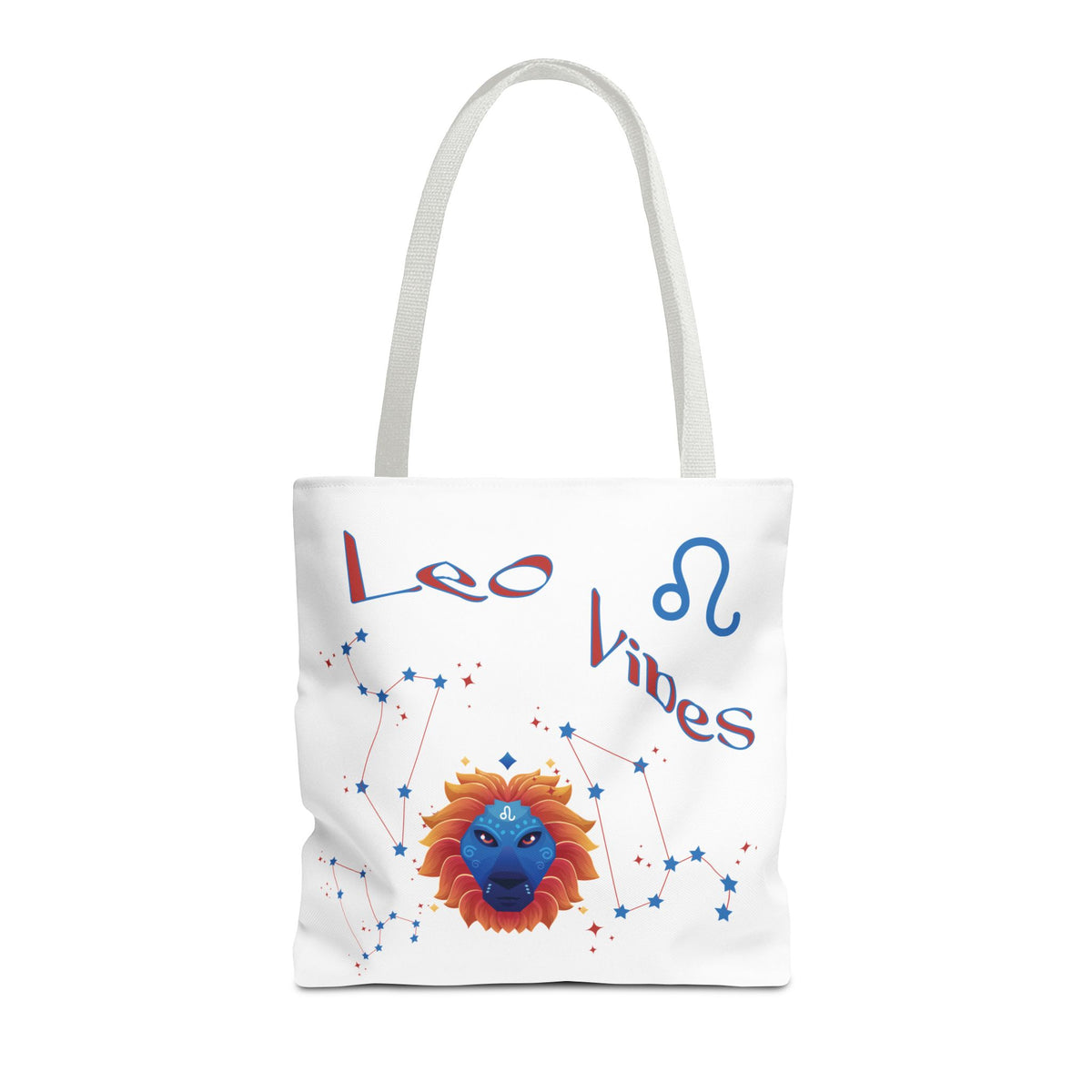 Personalized Year & Initial, Leo Vibes Zodiac White Tote Bag