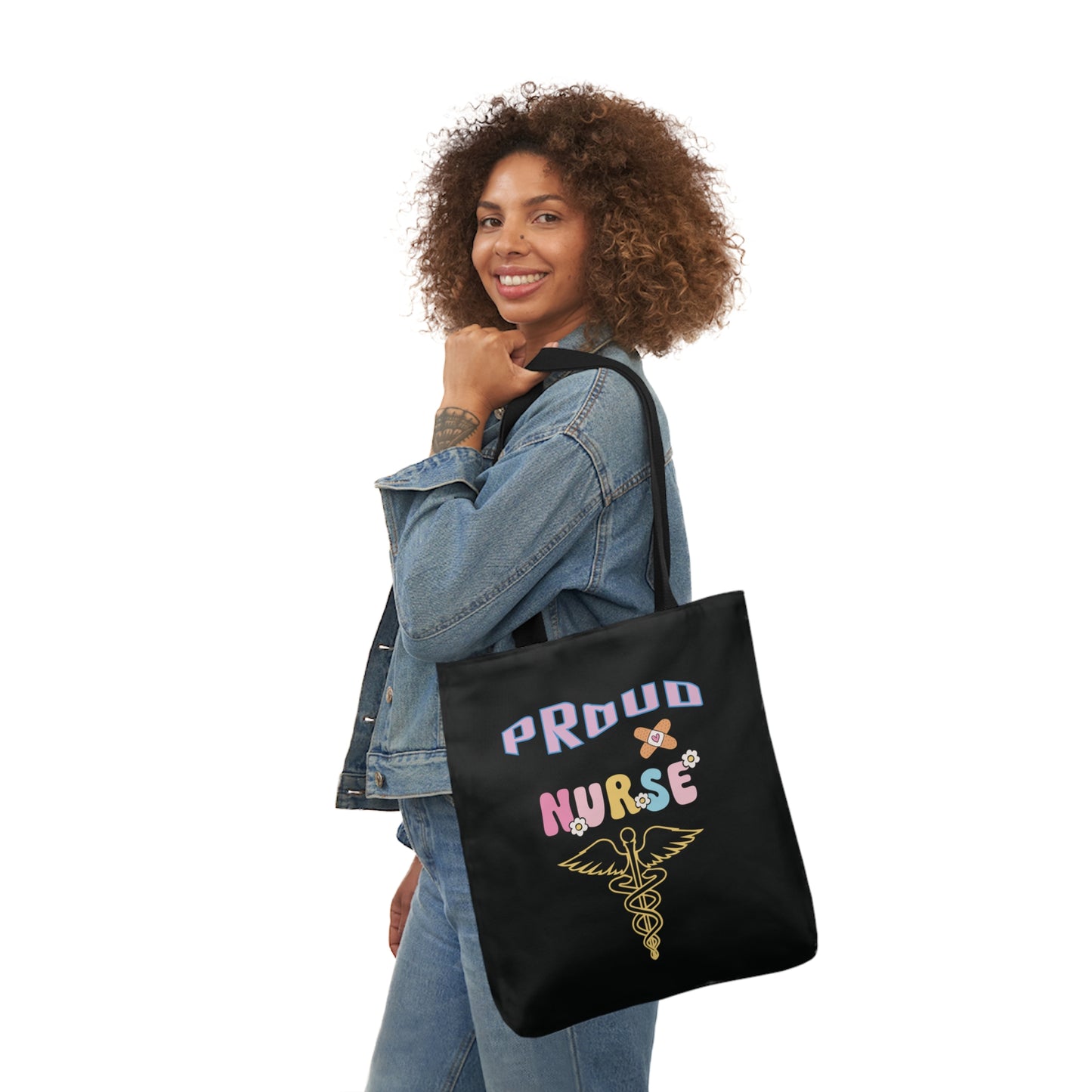 Black Nurse Tote Bag