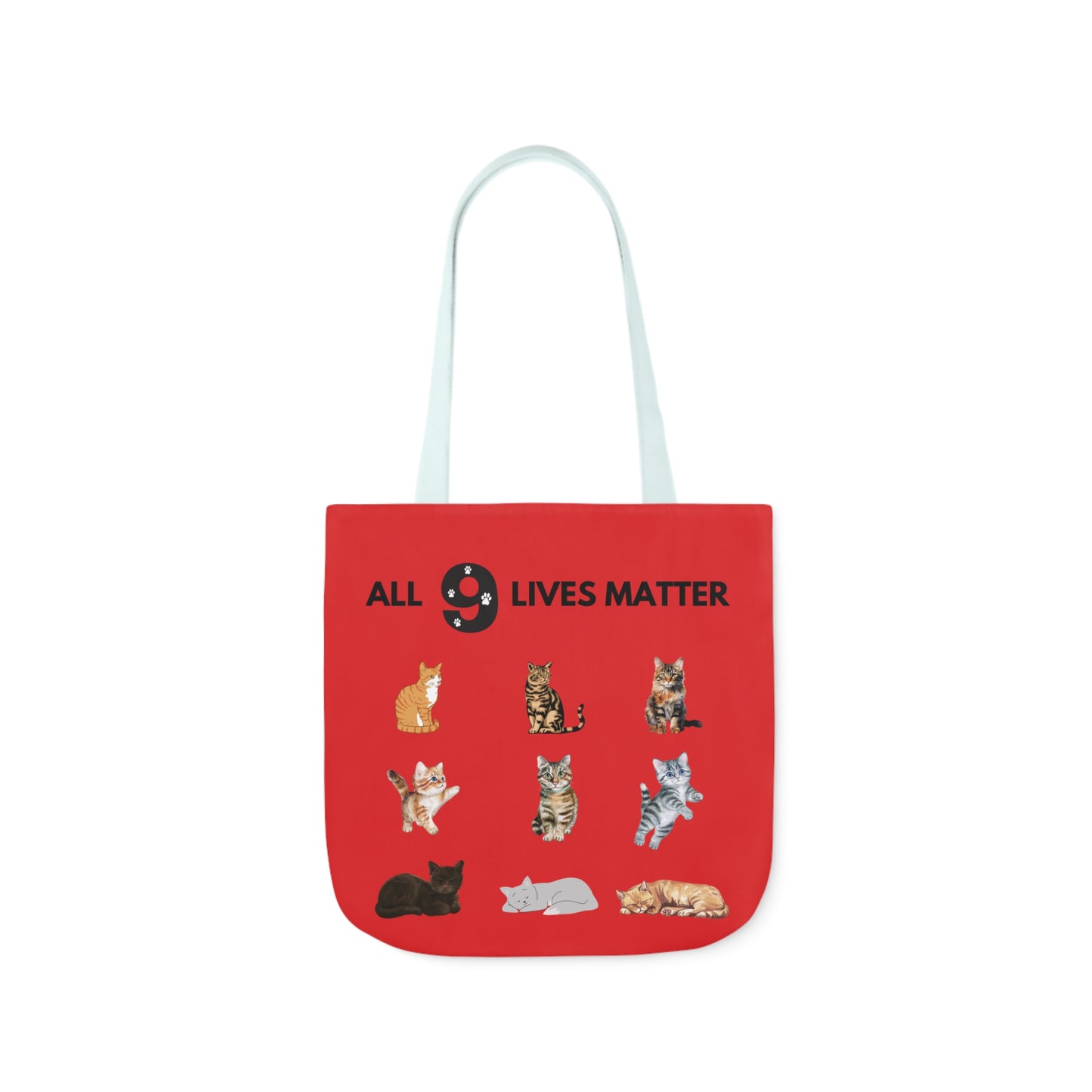 Red Cat theme Canvas Tote Bag